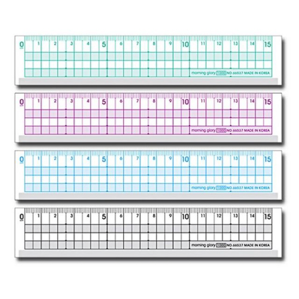 모닝글로리 1200 컬러 커팅방안자 15cm 컷팅자 커팅자 생활 문구용품