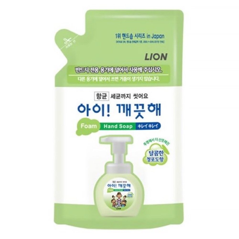 라이온 아이깨끗해 핸드워시 청포도향 리필 200ml 바디케어 화장품 미용