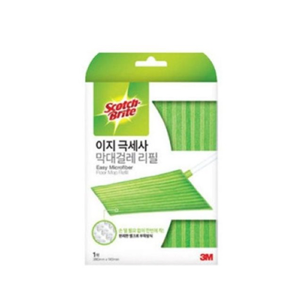 3M 스카치브라이트 이지 극세사 막대걸레 리필 1매 라벨 비닐랩 수첩 행주