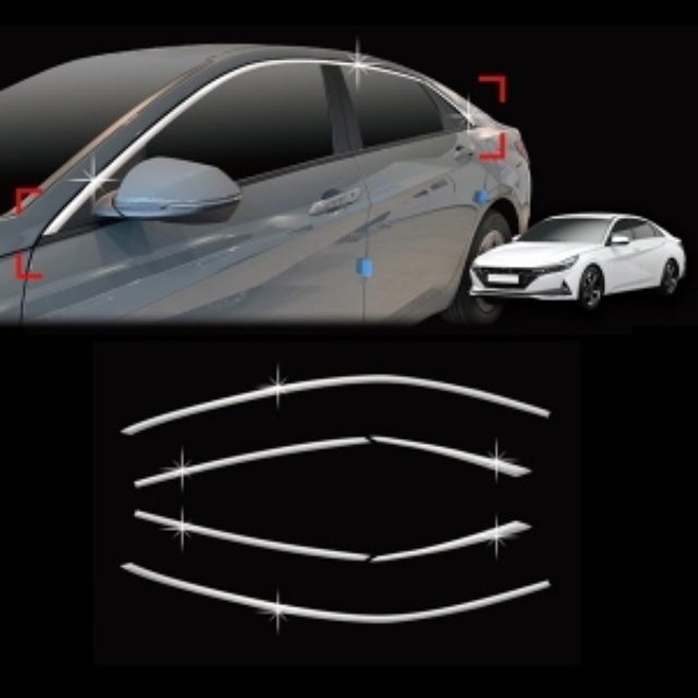 자동차 몰딩 아반떼CN7 쌍카풀몰딩 C145 건강 익스테리어용품 오토크로바