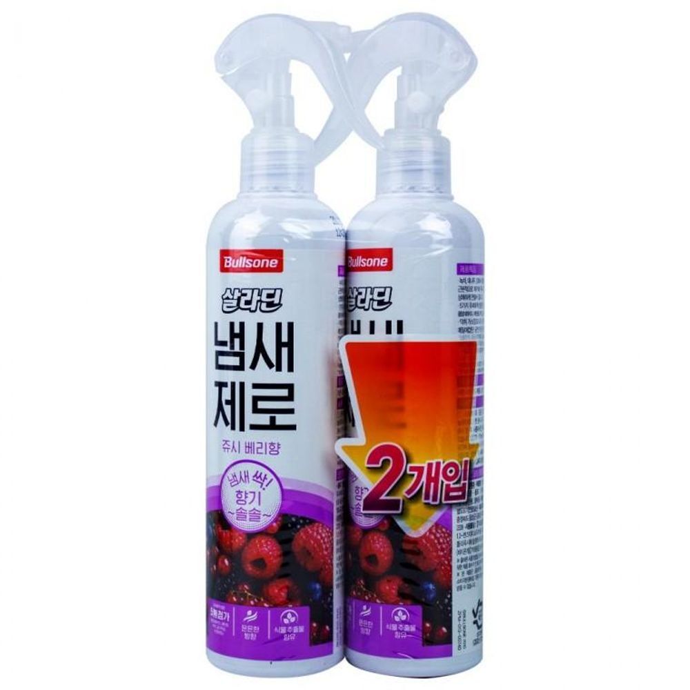 자동차 생활 냄새제로 300ml 2개입-쥬시 베리향 차량크리너 세차용품 잡화