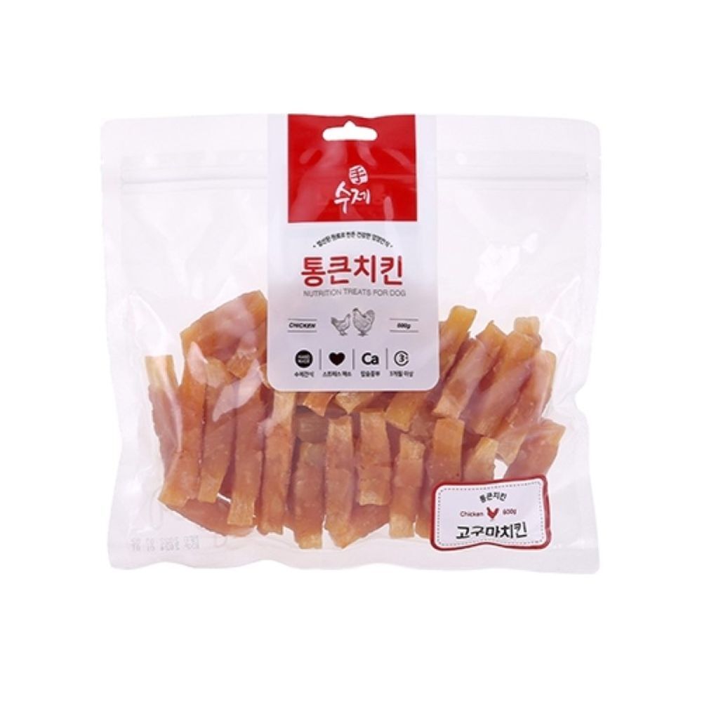 애견 수제 통큰 고구마치킨 600g 강아지스틱 반려동물간식 개껌