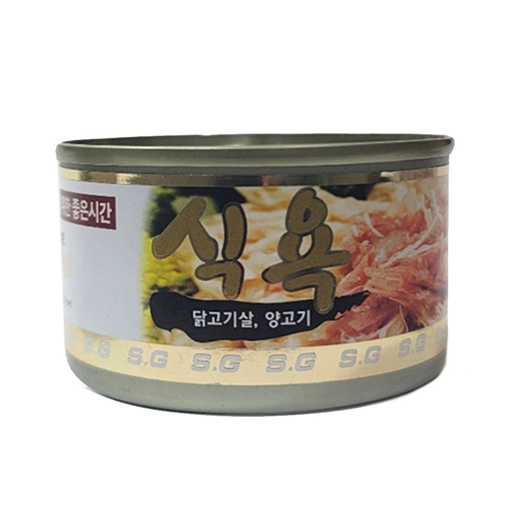 식욕 강아지캔 100g 닭고기살+양고기 반려동물 생활 간식 파우치