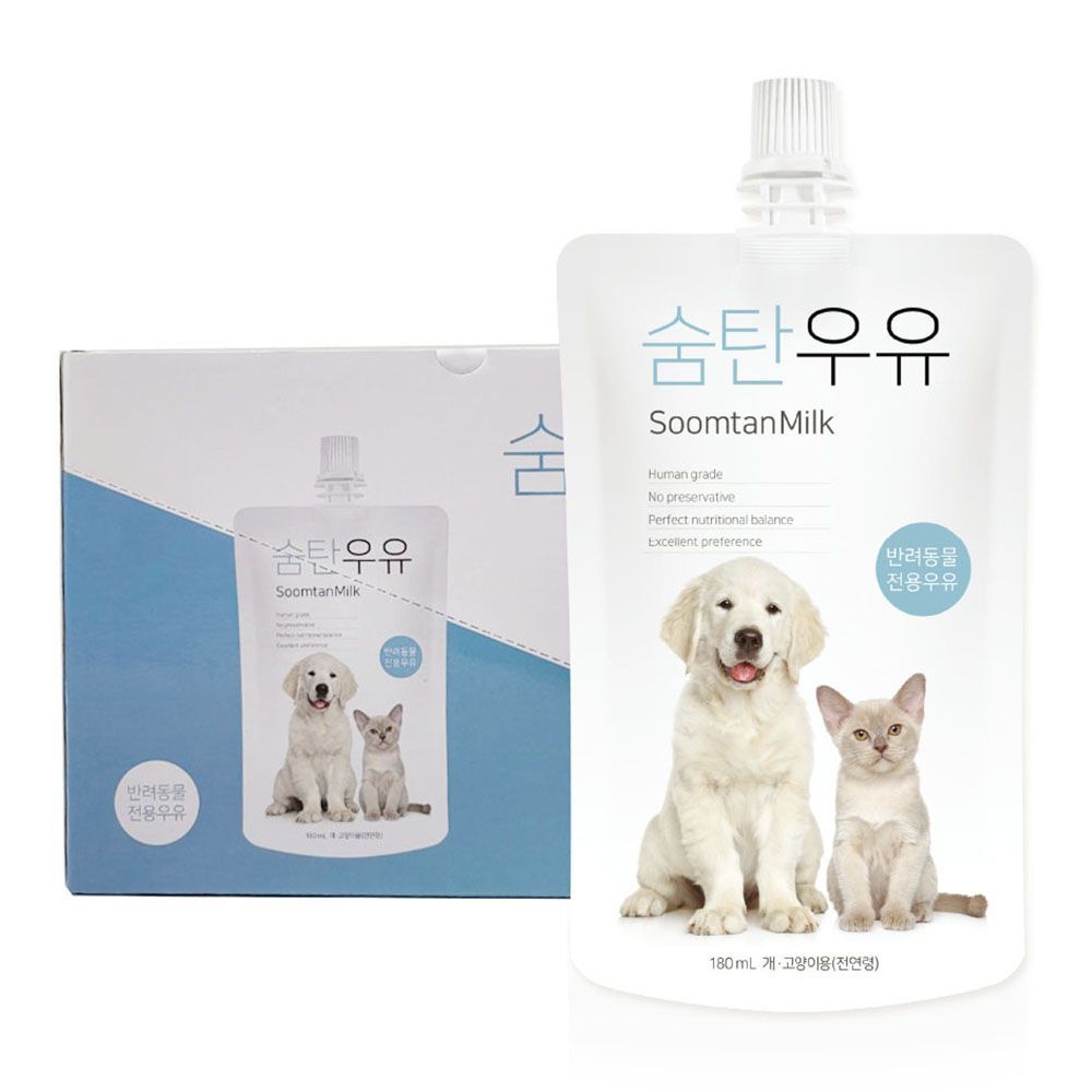 숨탄 강아지 우유 180ml x10 반려동물 간식 음료 건강 생활