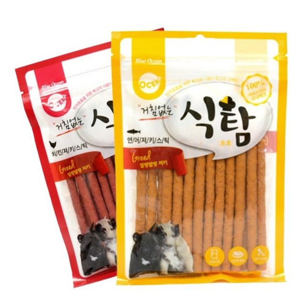 식탐 져키 150g 2종 콤보세트 트릿 스틱 반려동물 강아지 간식 생활 건강