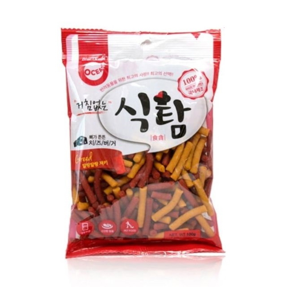 식탐 치즈버거 100g - 10개묶음 파우치 생활 건강 반려동물 캔 강아지 간식