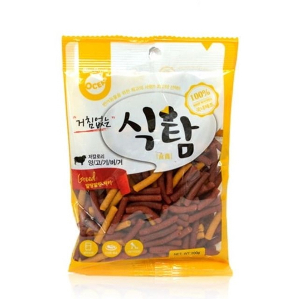 식탐 양고기버거 100g - 10개묶음 캔 강아지 파우치 건강 생활 반려동물