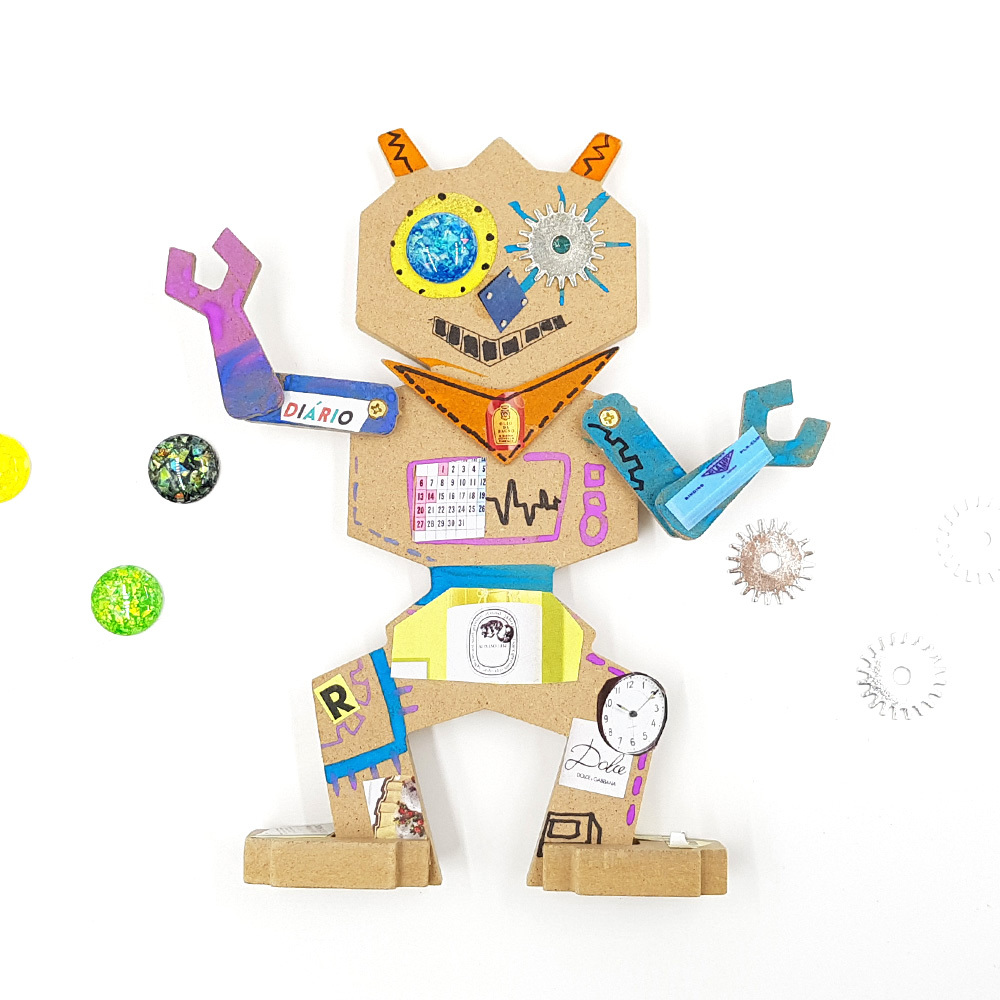 [만꾸네159] 나무 로봇 인형 만들기(5인용)  만들기 키트 유치원 어린이집 미술놀이 diy 수업재료