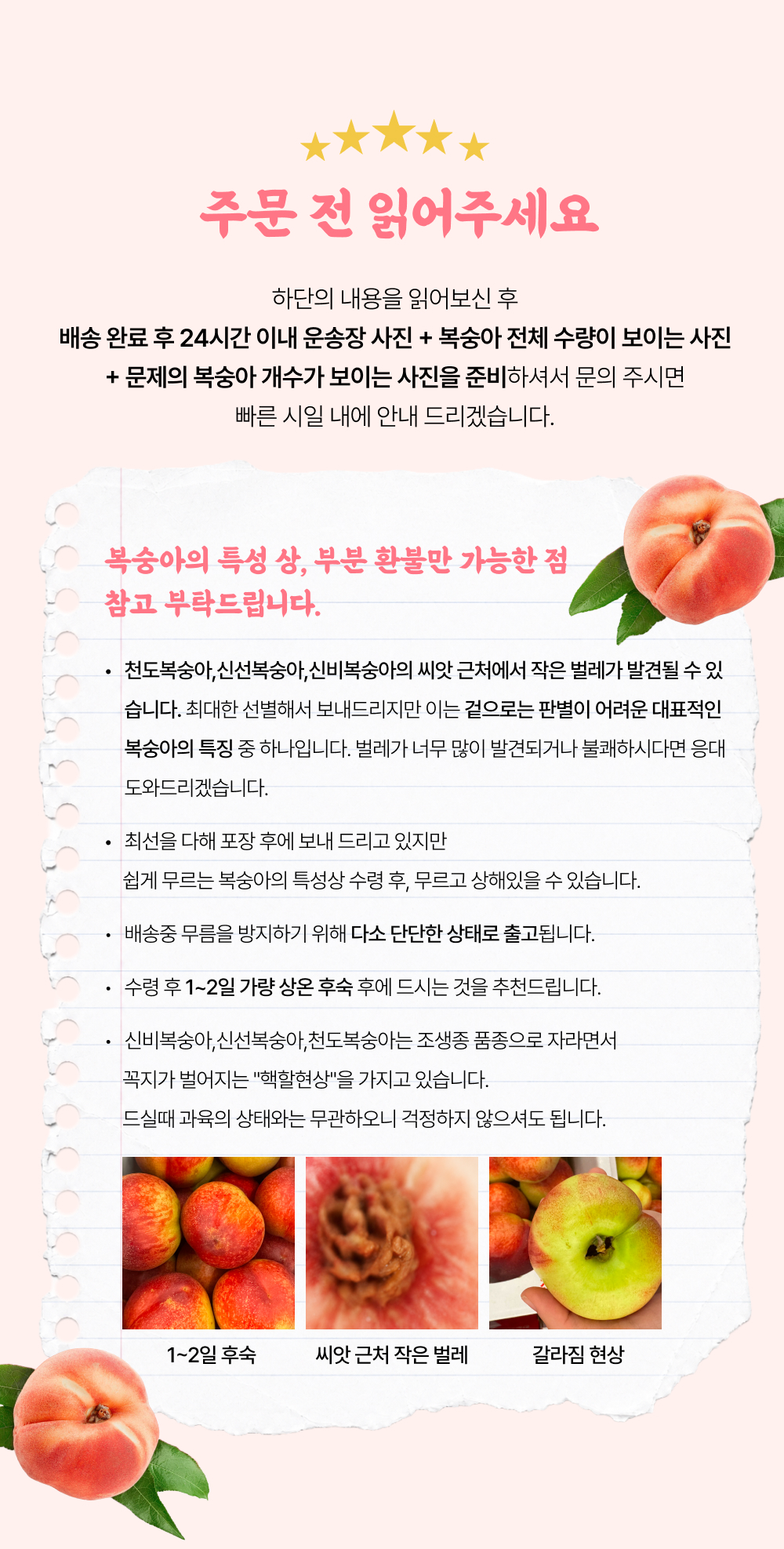 (농할) [당도상회/예약판매] 국내산 신선 천도 복숭아 1kg/2kg/5kg