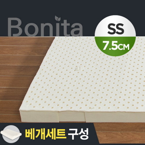 보니타 천연라텍스 매트리스 7.5cm SS+(전용커버 1cm)
+ 베게 대형 1P