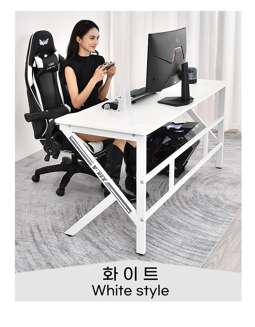 책상 > 브이렉스 K형 게이밍책상 컴퓨터책상 800/1200/1400/1600 | 오늘의집 쇼핑