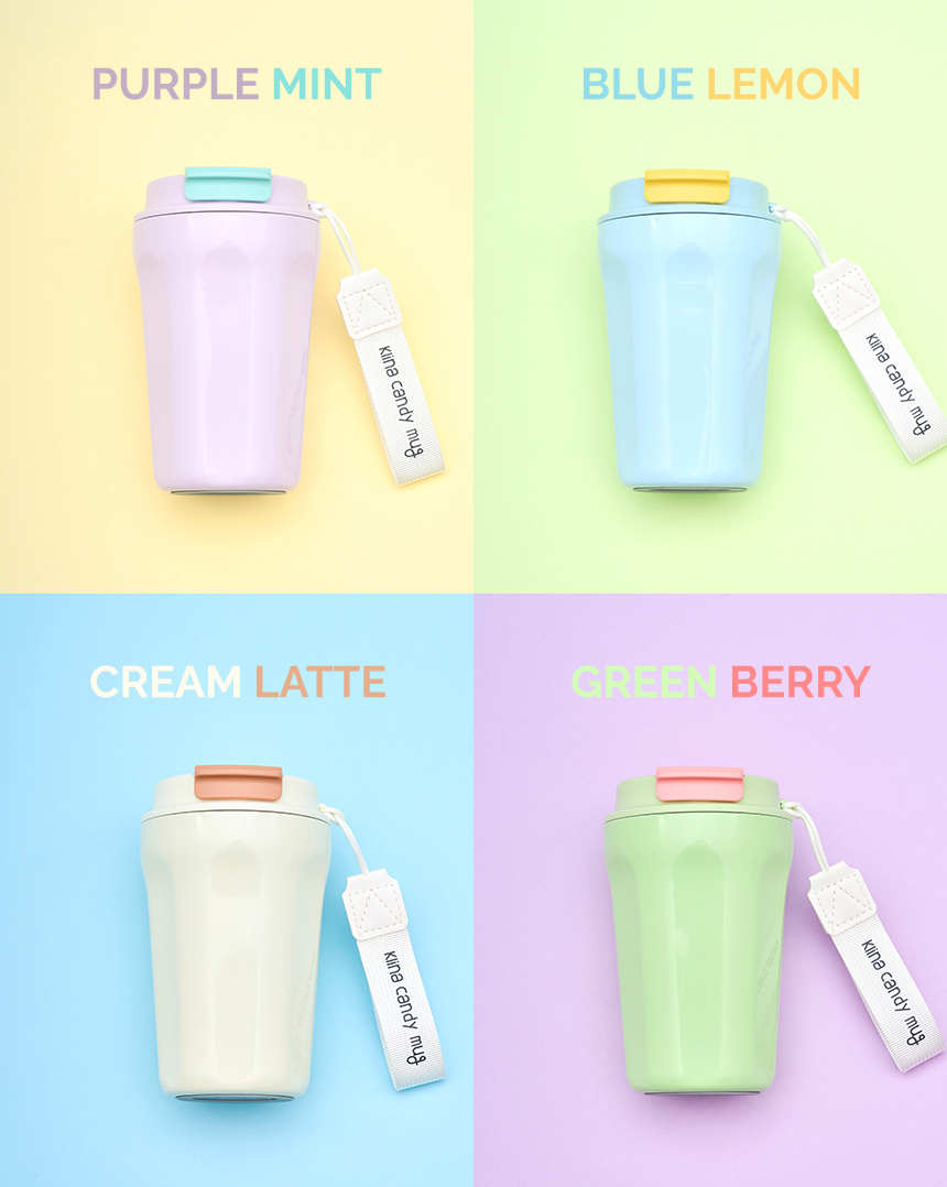 클리나 캔디머그 보온보냉 스텐 머그 텀블러 380ml 2개 상세 이미지 5