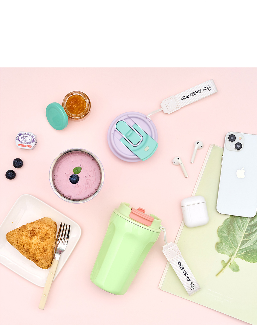 클리나 캔디머그 보온보냉 스텐 머그 텀블러 380ml 2개 상세 이미지 6