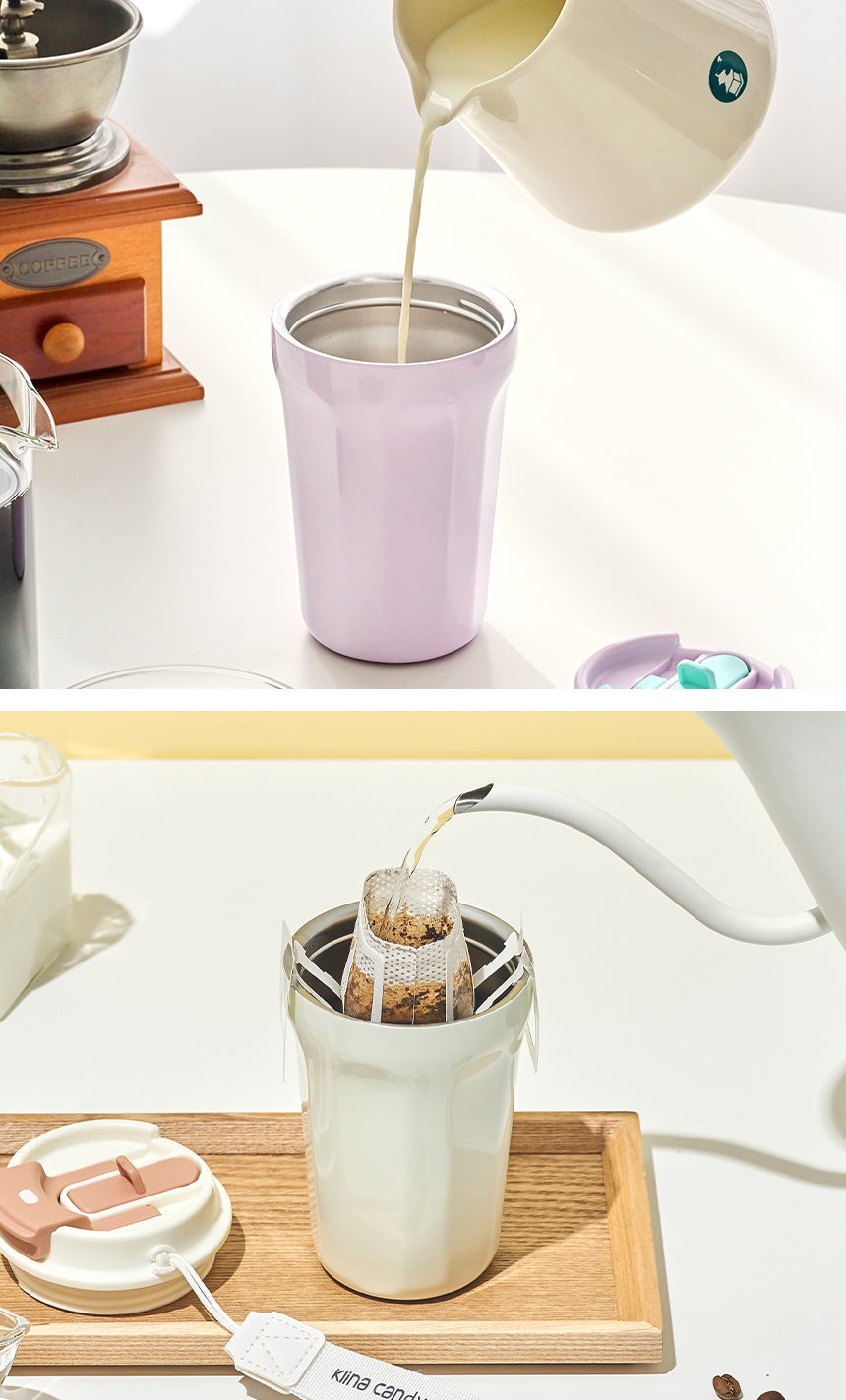 클리나 캔디머그 보온보냉 스텐 머그 텀블러 380ml 2개 상세 이미지 25
