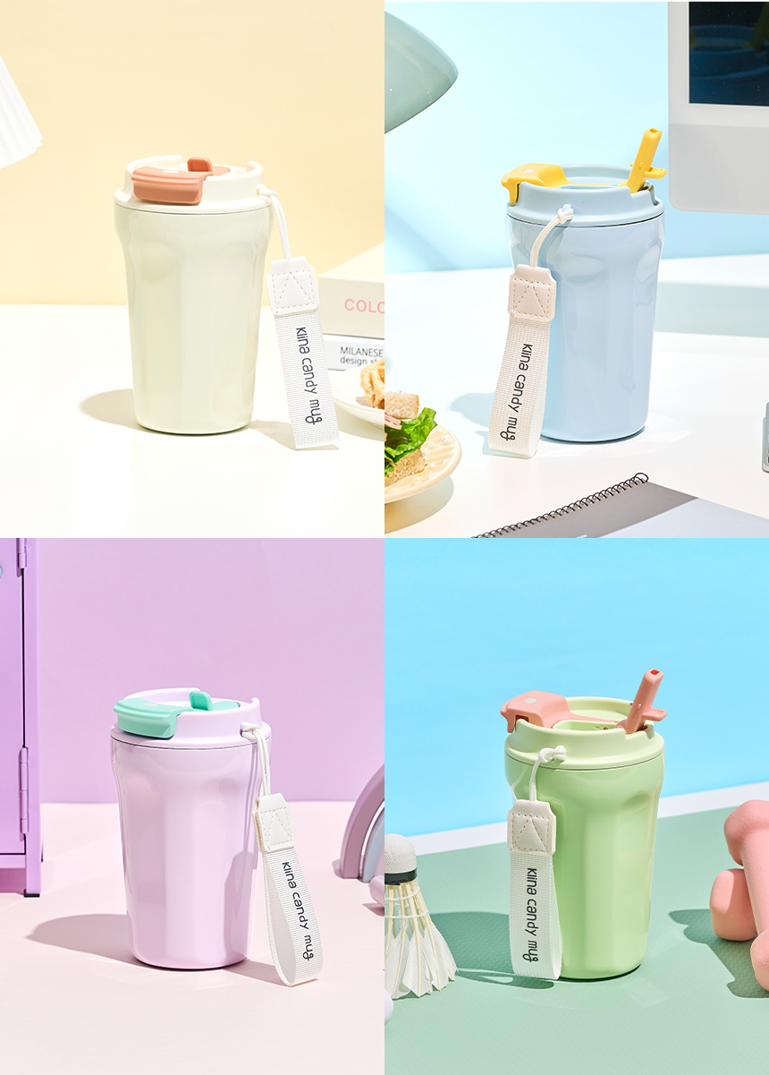 클리나 캔디머그 보온보냉 스텐 머그 텀블러 380ml 2개 상세 이미지 31