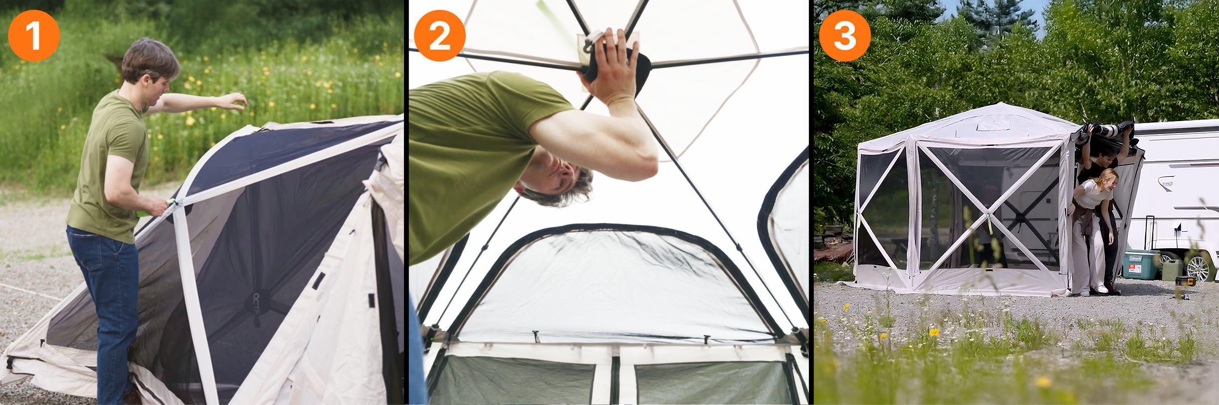 3619 L 텐트 설치방법 안내 이미지