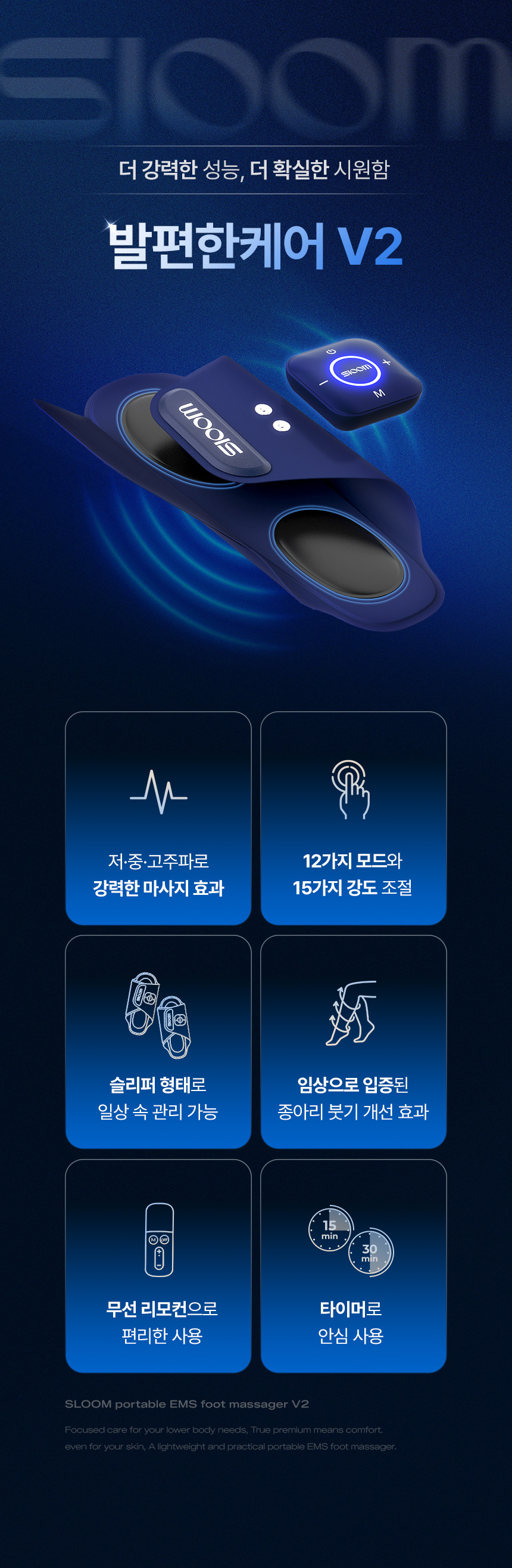 Sloom Process 슬룸(SLOOM) 발편한케어 V2 / 저·중·고주파 3중 강력 케어 - 후기 | 무신사