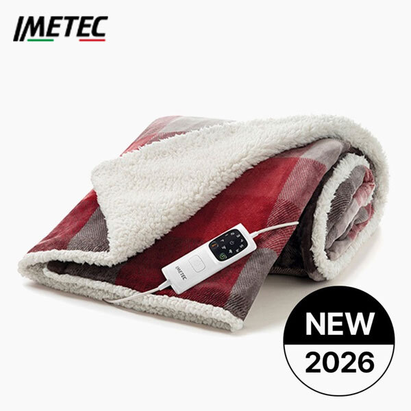 이메텍 프리미엄 양털 전기담요 GOK-099 (레드그레이체크)