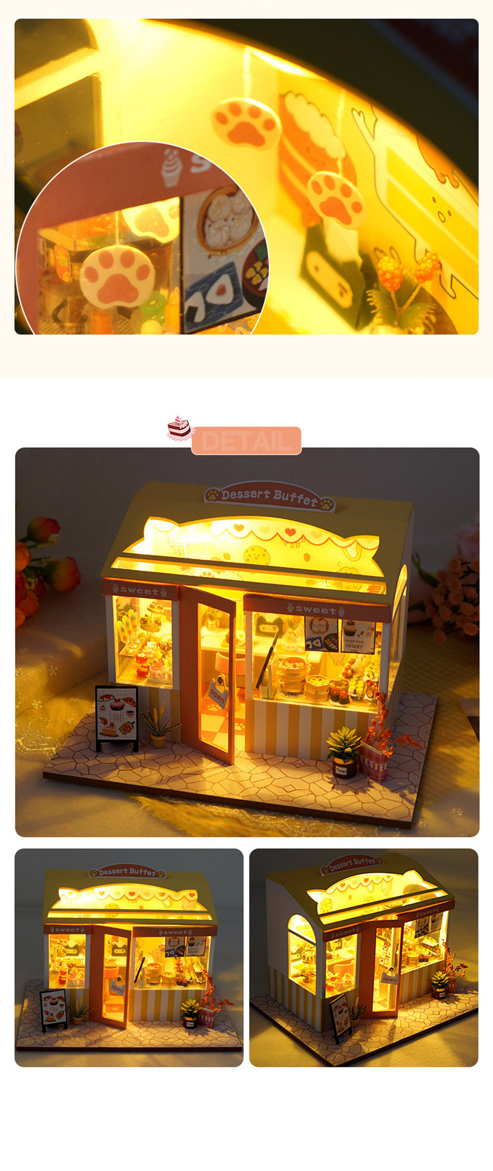 스마토이 디저트샵 베이커리 카페 매장 타이쿤 DIY 미니어처 조립 상세 이미지 3