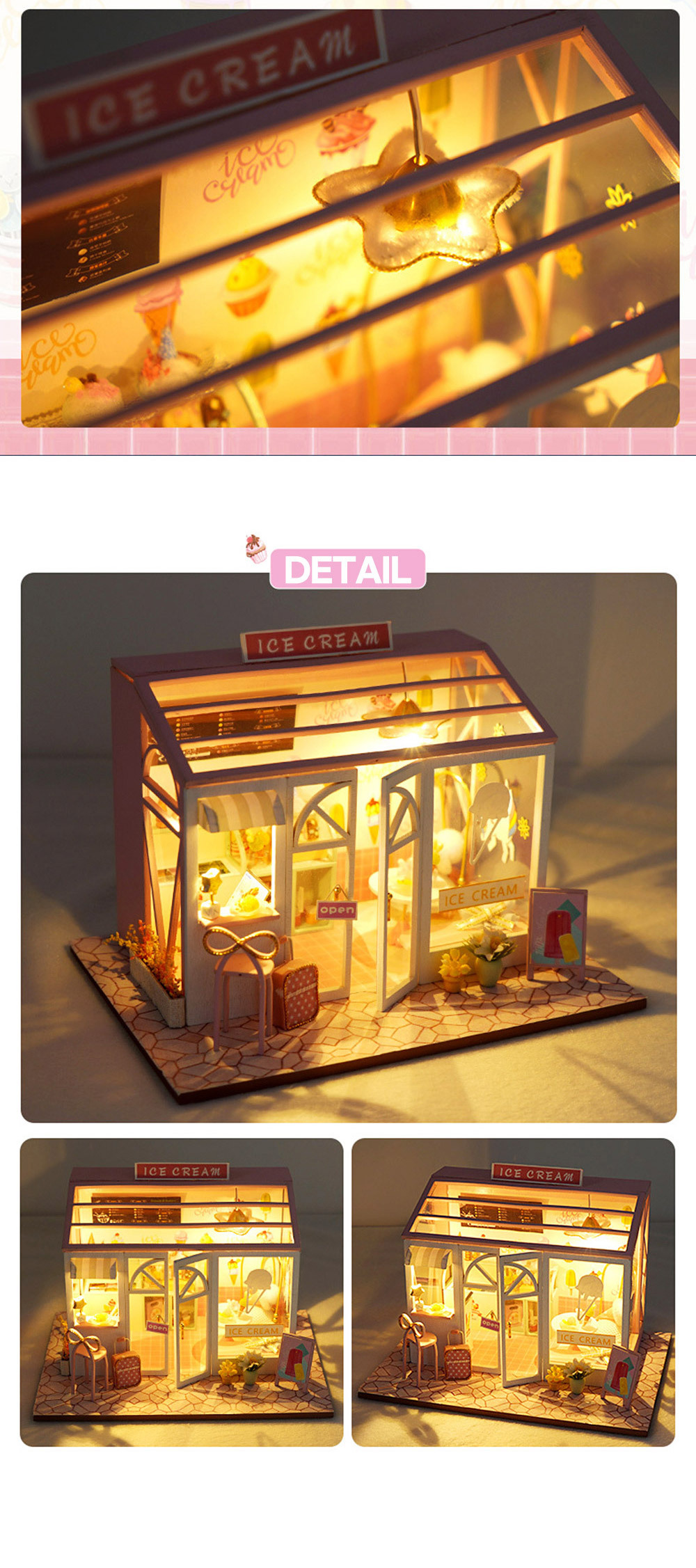 스마토이 아이스크림샵 매장 타이쿤 DIY 미니어처 조립 상세 이미지 3
