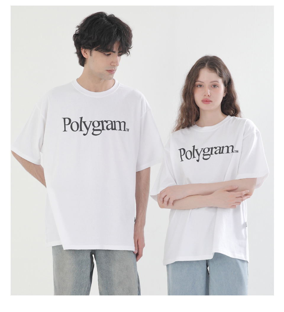 폴리그램(POLYGRAM) 레터링 PGM 16수 코튼 오버핏 반팔티 [3 color] - 사이즈 & 후기 | 무신사