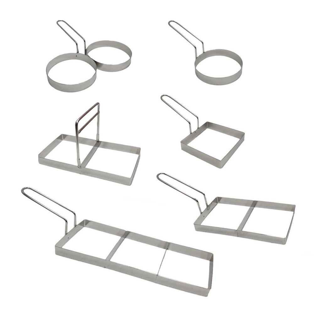 토스트용 스텐 후라이틀 6종택1 브런치 카페 레스토랑 성형 에그트레이 토스트계란틀 델키계란틀 옛날토스트계란틀 계란홀더 프라이고정틀