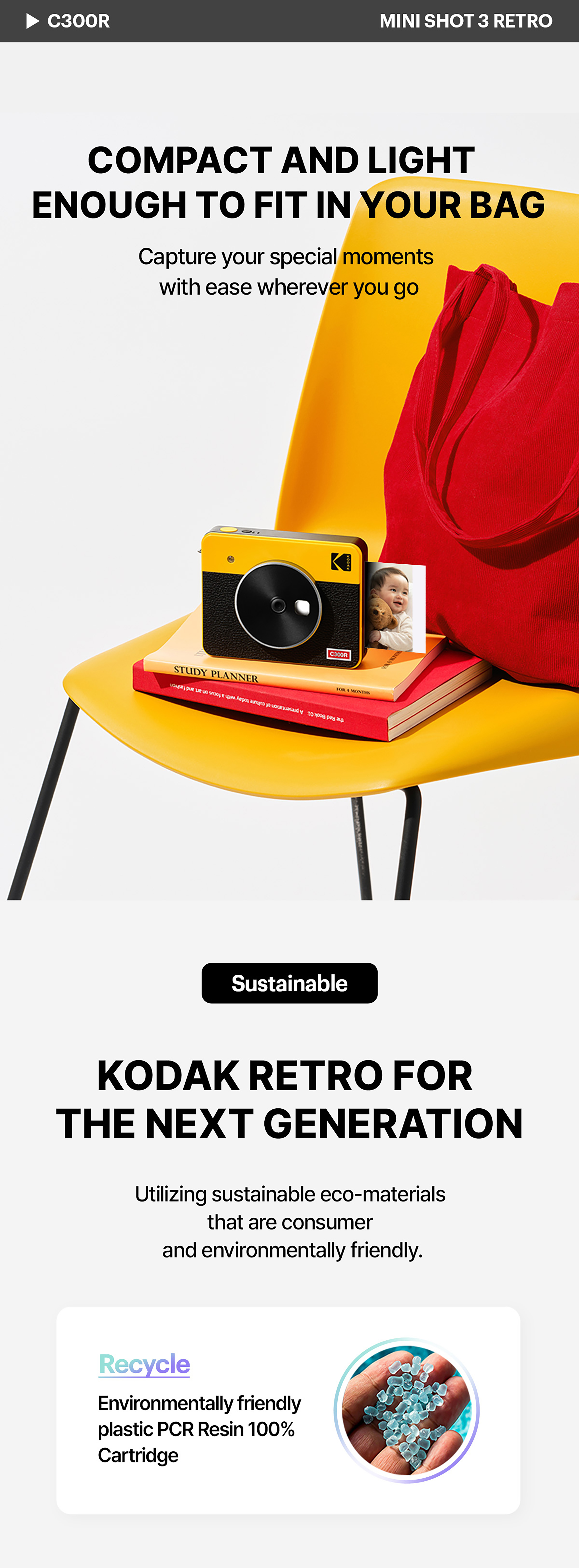 Case Compatible Kodak Mini Shot 3 Retro/ Kodak new Mini Shot - Temu