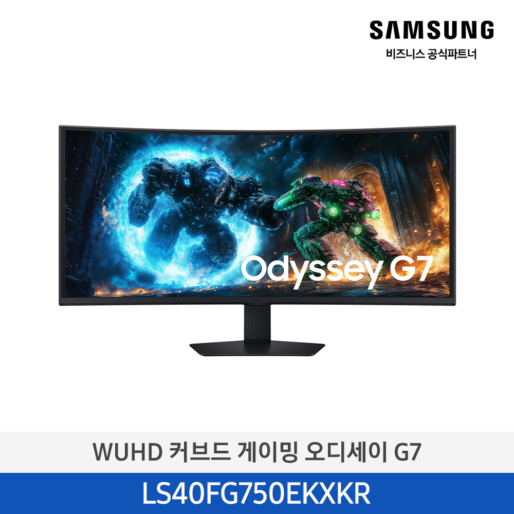 [삼성전자] 게이밍 커브드 모니터 오디세이 G7 5K2K 180Hz 40인치(100.6cm) 블랙 LS40FG750EKXKR