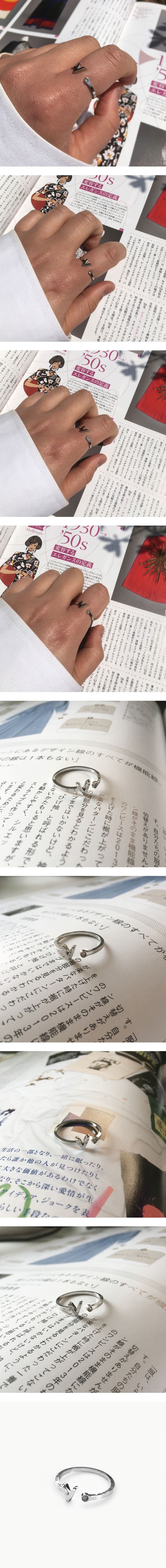 남자 반지 써지컬스틸 얇은 링 V Line Ring 상세 이미지 4