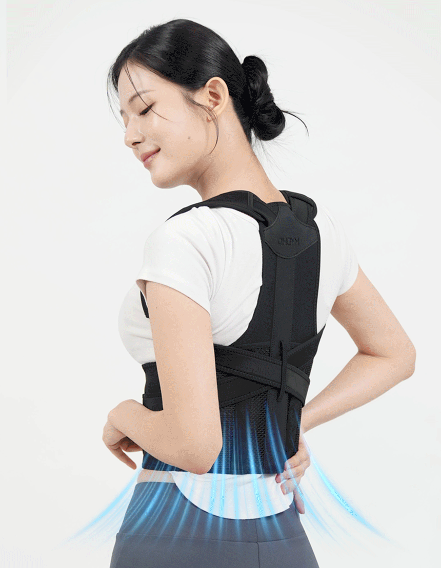 오짐 자세교정밴드 어깨 허리 굽은등 일자목 체형 교정기 밴드 상세 이미지 22