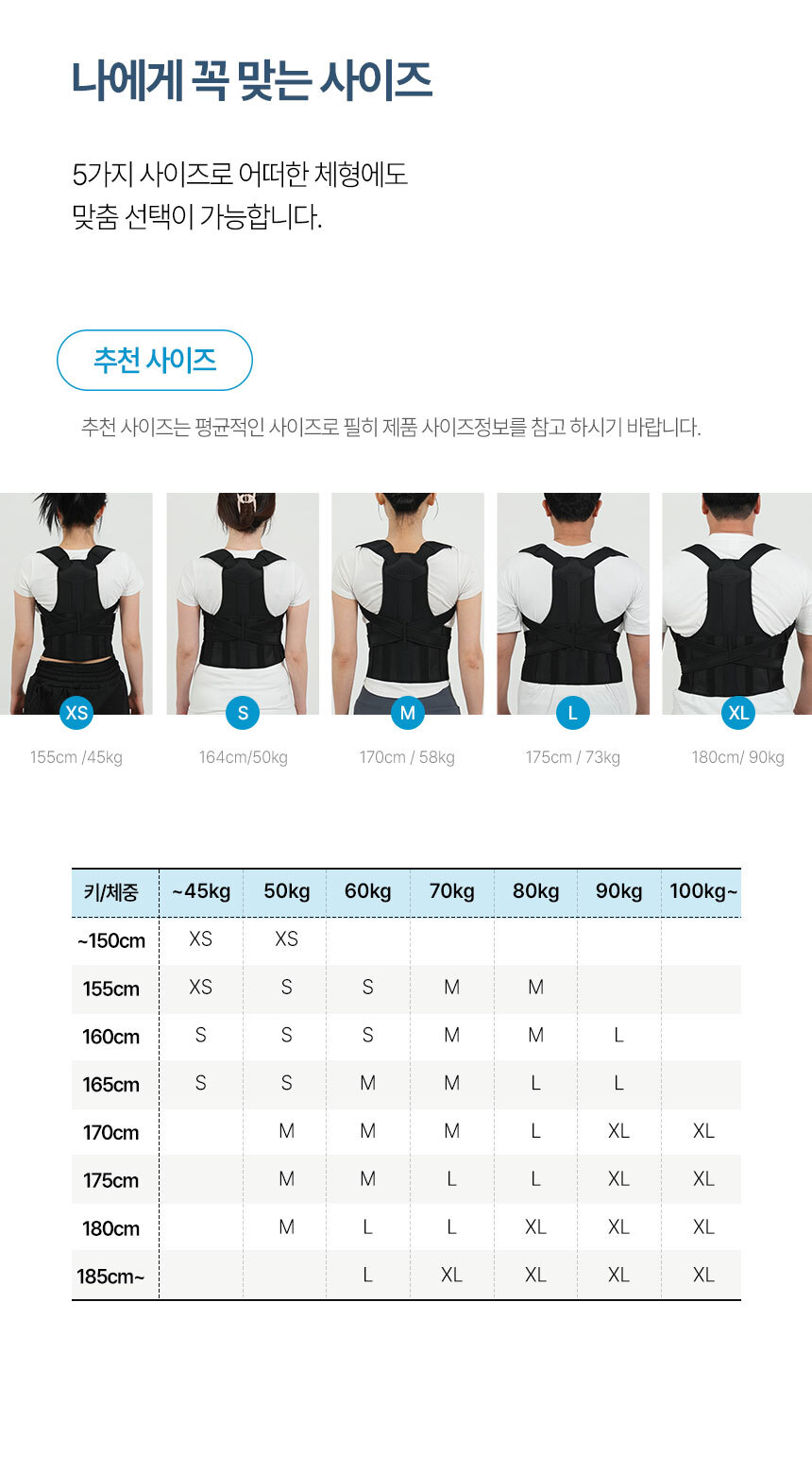 오짐 자세교정밴드 어깨 허리 굽은등 일자목 체형 교정기 밴드 상세 이미지 26