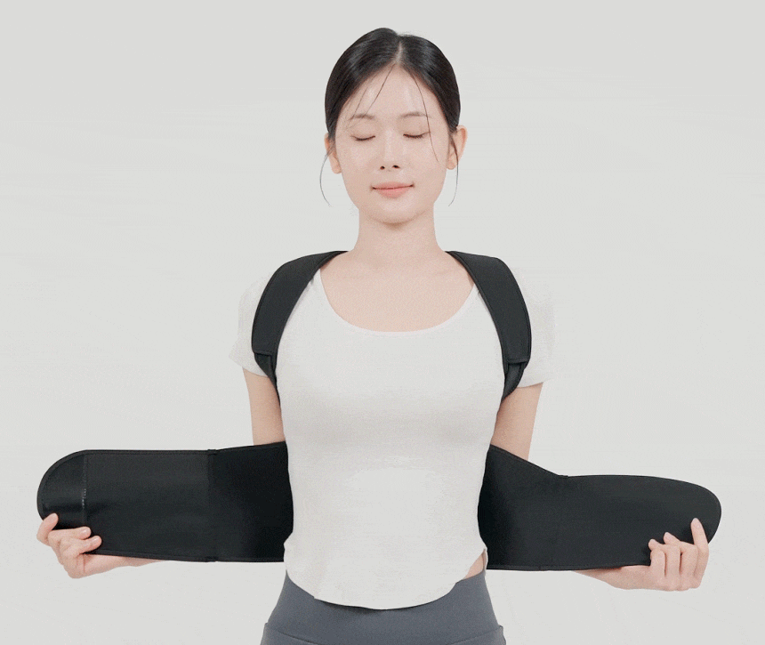 오짐 자세교정밴드 어깨 허리 굽은등 일자목 체형 교정기 밴드 상세 이미지 27