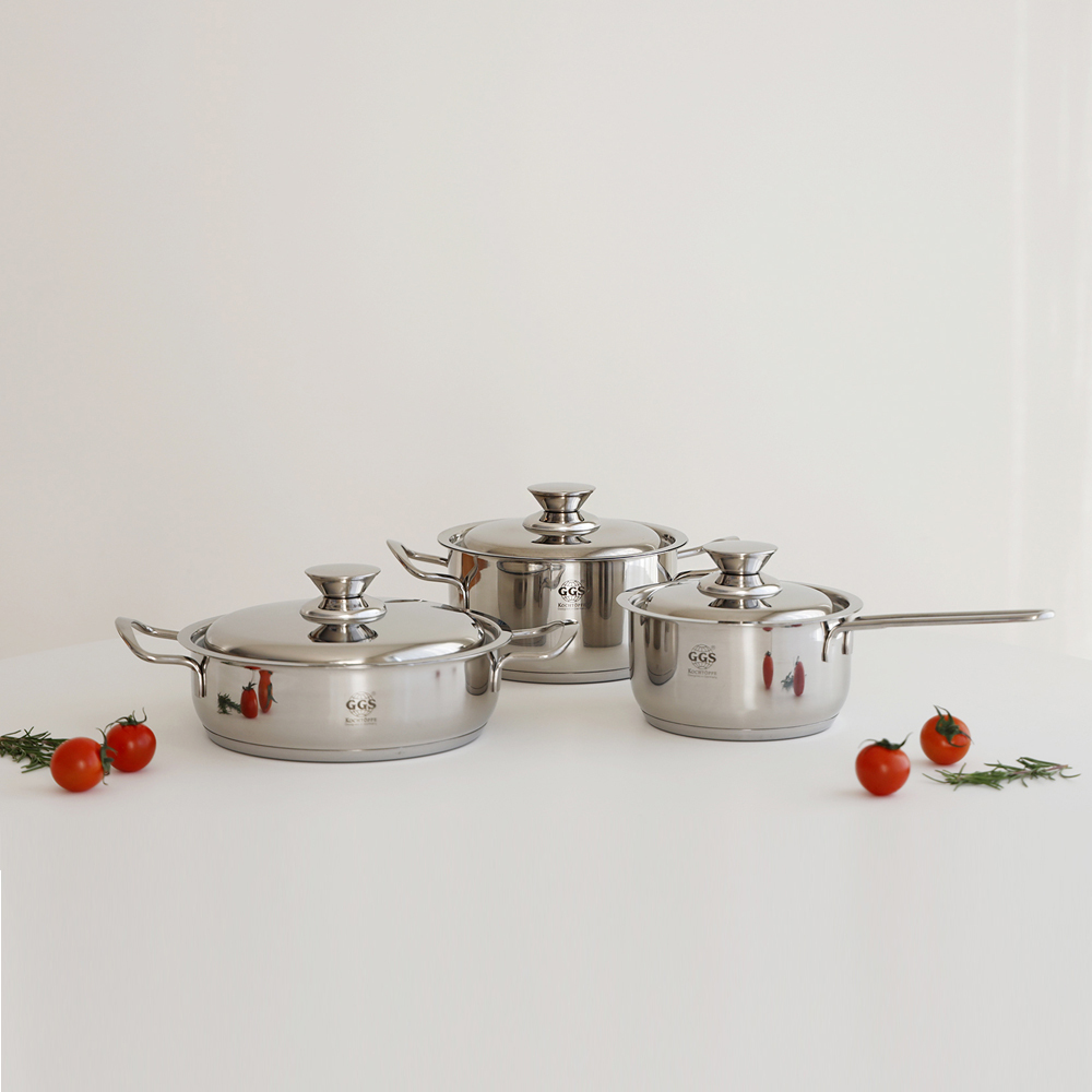 [GGS] ROOT 스텐냄비 3종세트(16편수+18양수+22전골)