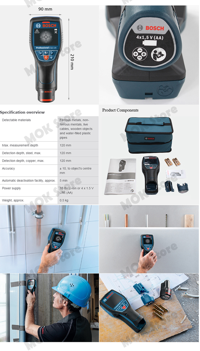 Bosch D Tect 120 Professional Universal Detector Of All Materials
