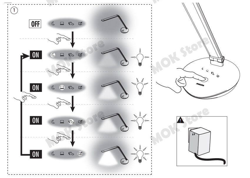 philips 72007 lever table lamp