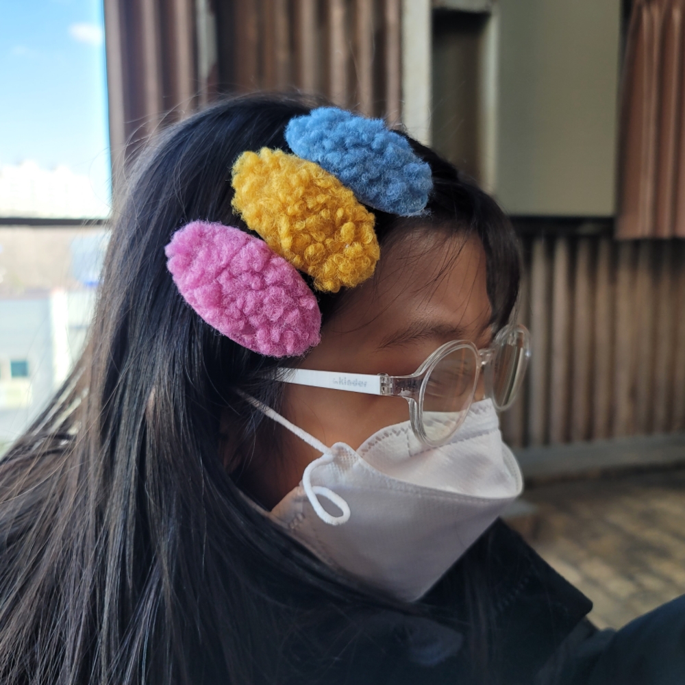DIY똑딱핀 다용도똑딱핀 홈데코똑딱핀 인테리어똑딱핀 라운드똑딱핀 믹스컬러 라운드 뽀글이 5P 똑딱핀