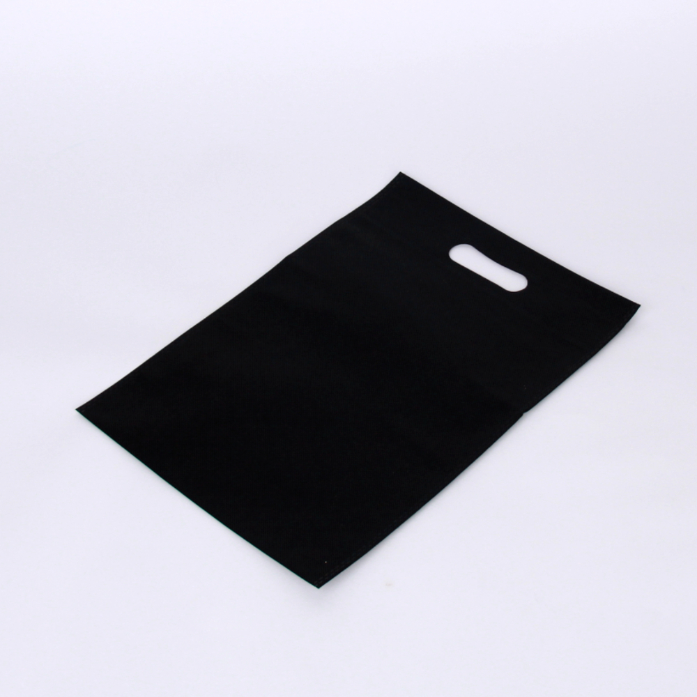 부직포 손잡이 봉투 쇼핑백 블랙 25x35