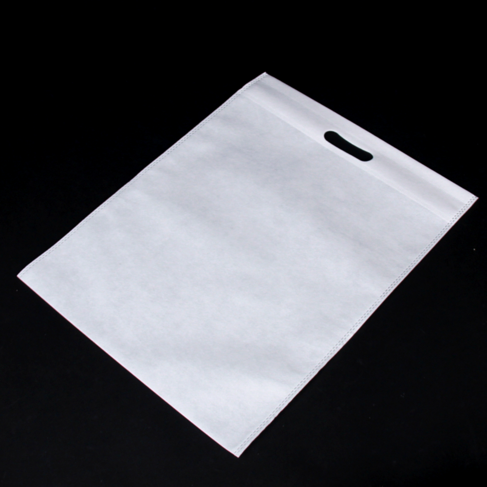 부직포 손잡이 봉투 쇼핑백 화이트 35x45