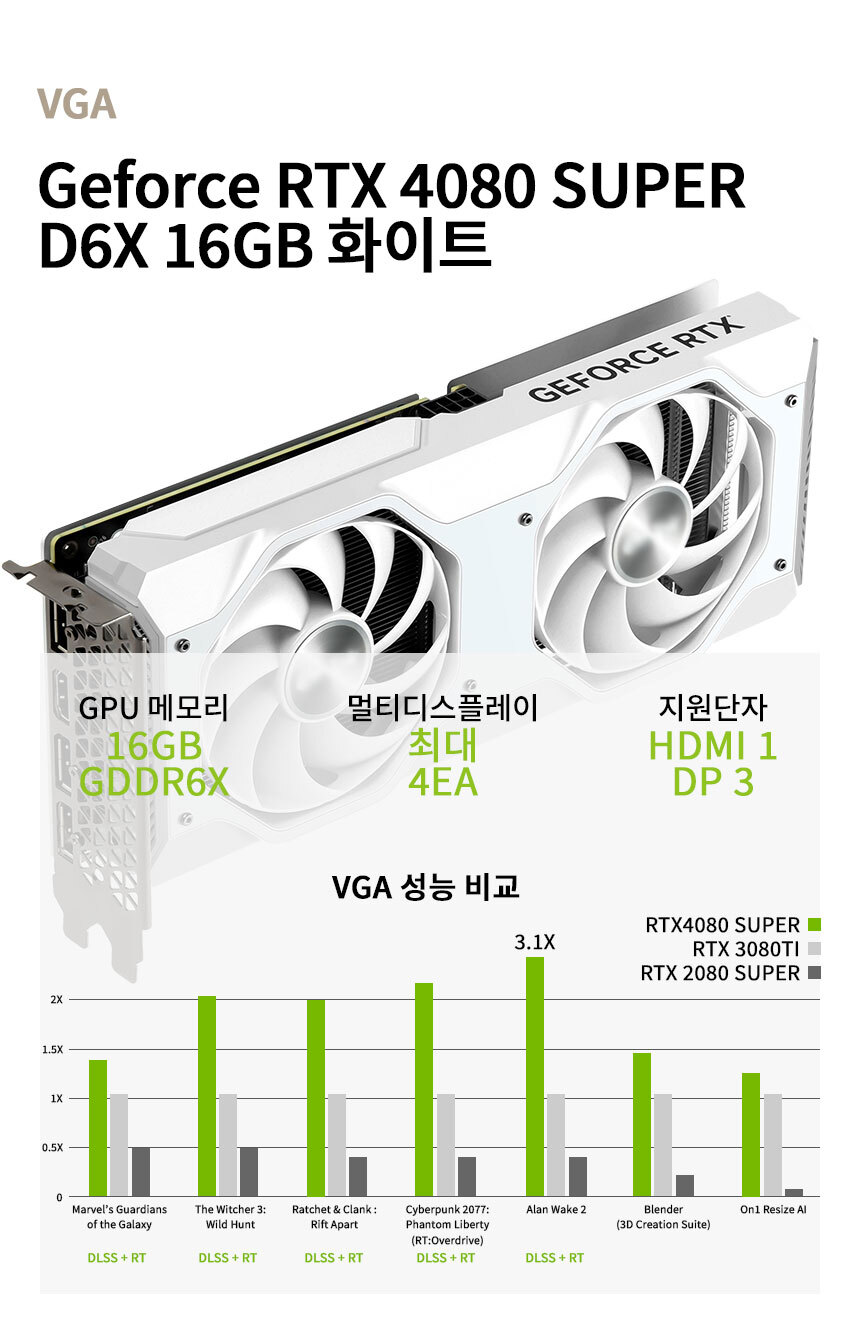 그래픽카드 rtx4080_super 화이트