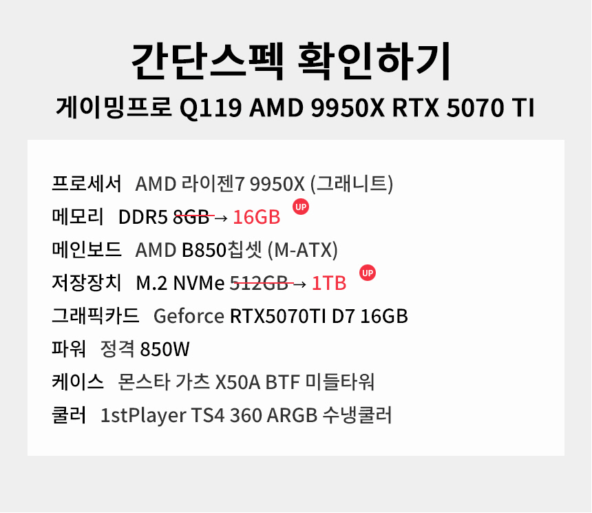 스펙 간편보기 게이밍프로 q129