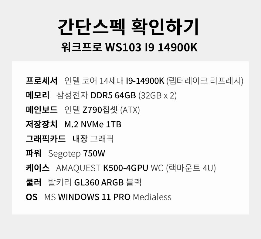 스펙 간편보기 워크프로 ws103