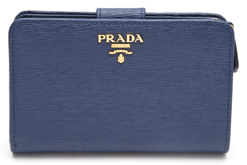 PRADA 1M1225 BLUETTE VITELLO MOVE PORTAFOGLIO LAMPO Wallet New | eBay