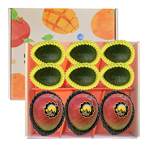 [후르츠팜] 아보카도6입+애플망고3입 선물세트 2kg이상