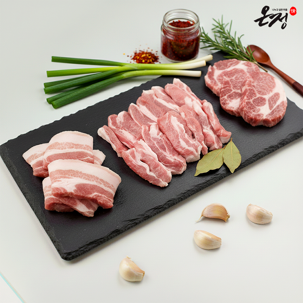 [온정:情] 보성녹돈 삼겹살300g+생목살300g+가브리살300g (900g)