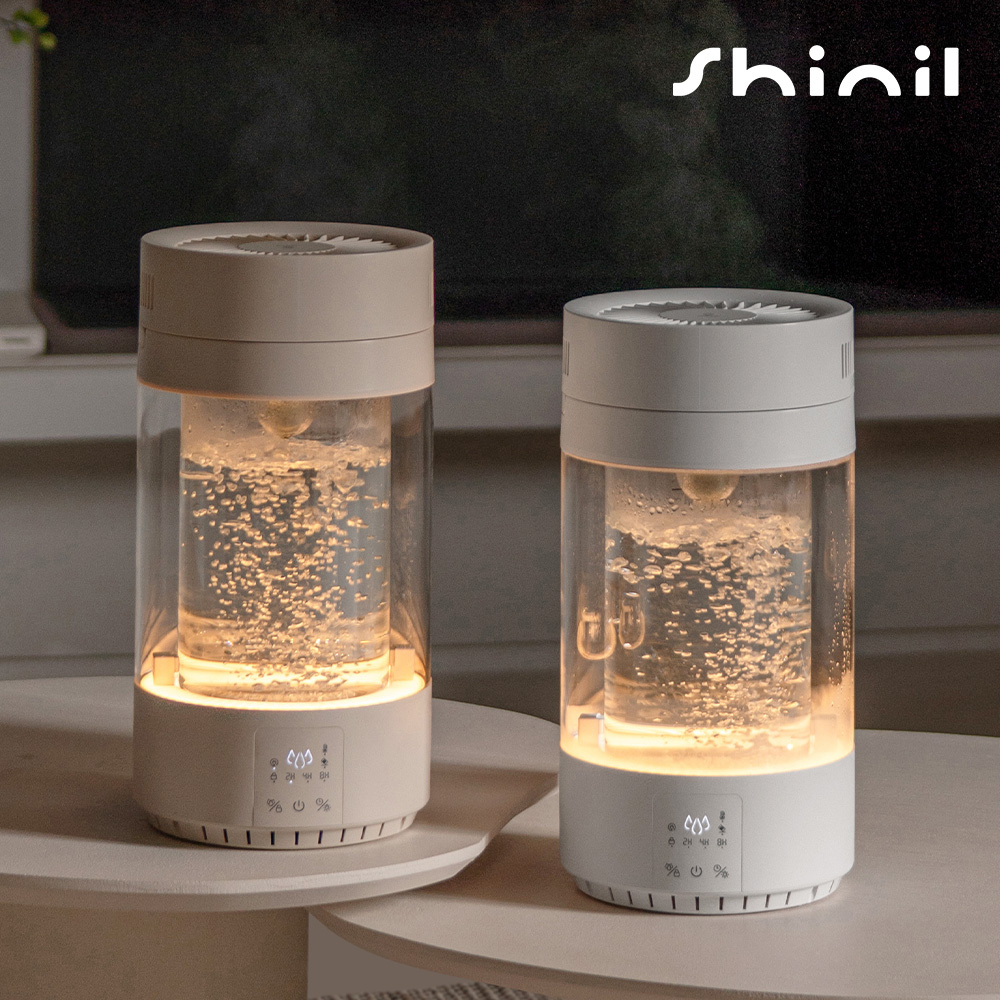 [신일] 3.5L 대용량 유리 물멍 가열식 가습기