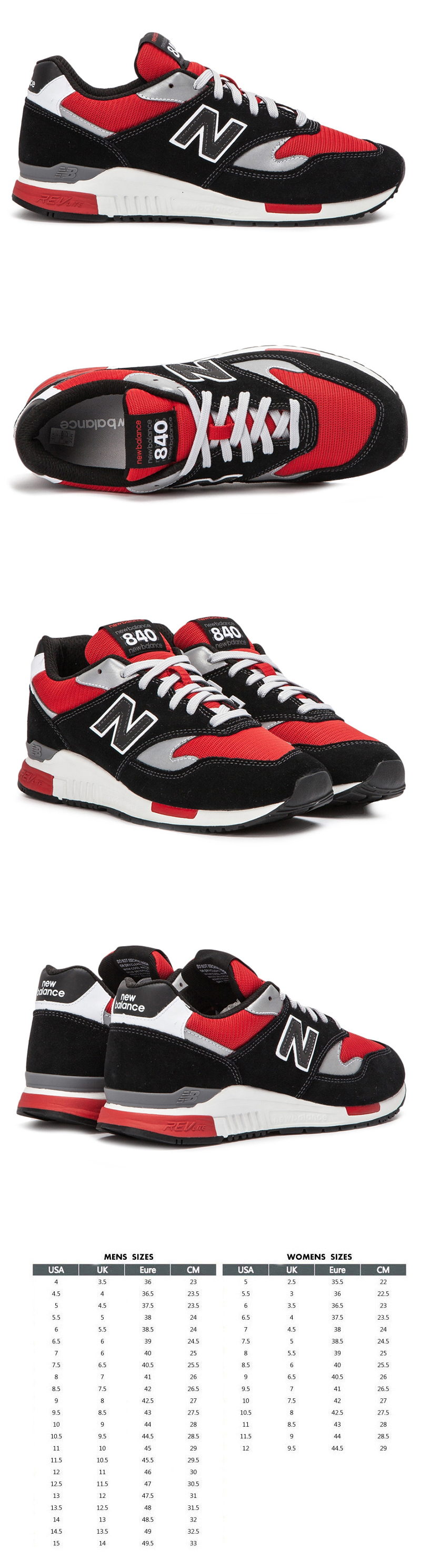 new balance 840 trainers in black ml840ce