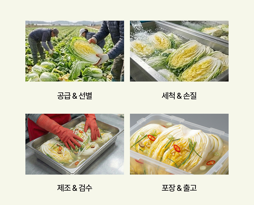 [자연의명가] 정성곳간 국내산 백김치