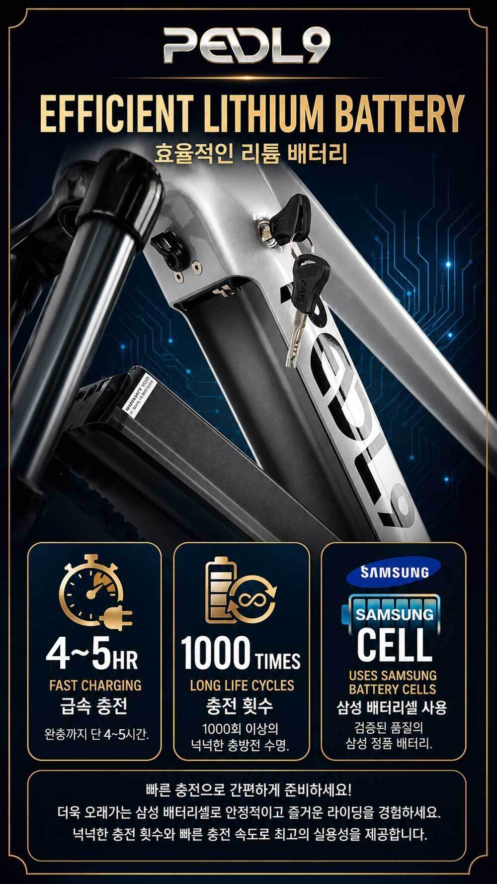 EVO5 시마노M6250 전자변속12단 바팡M430 48V 500W 삼성20A 페들나인 전기자전거 락샥 무선가변싯포