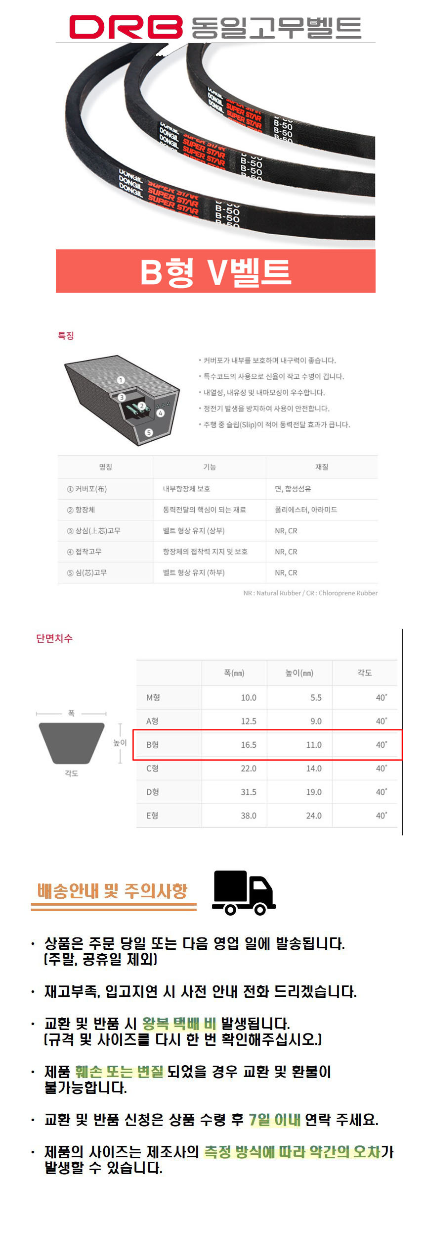 B-82 동일고무벨트 (B82) 브이 벨트 - G마켓 모바일