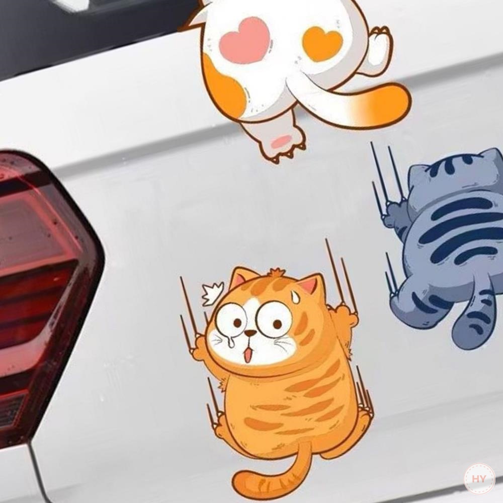 자동차 흠집 커버용 고양이 스티커 3개입
